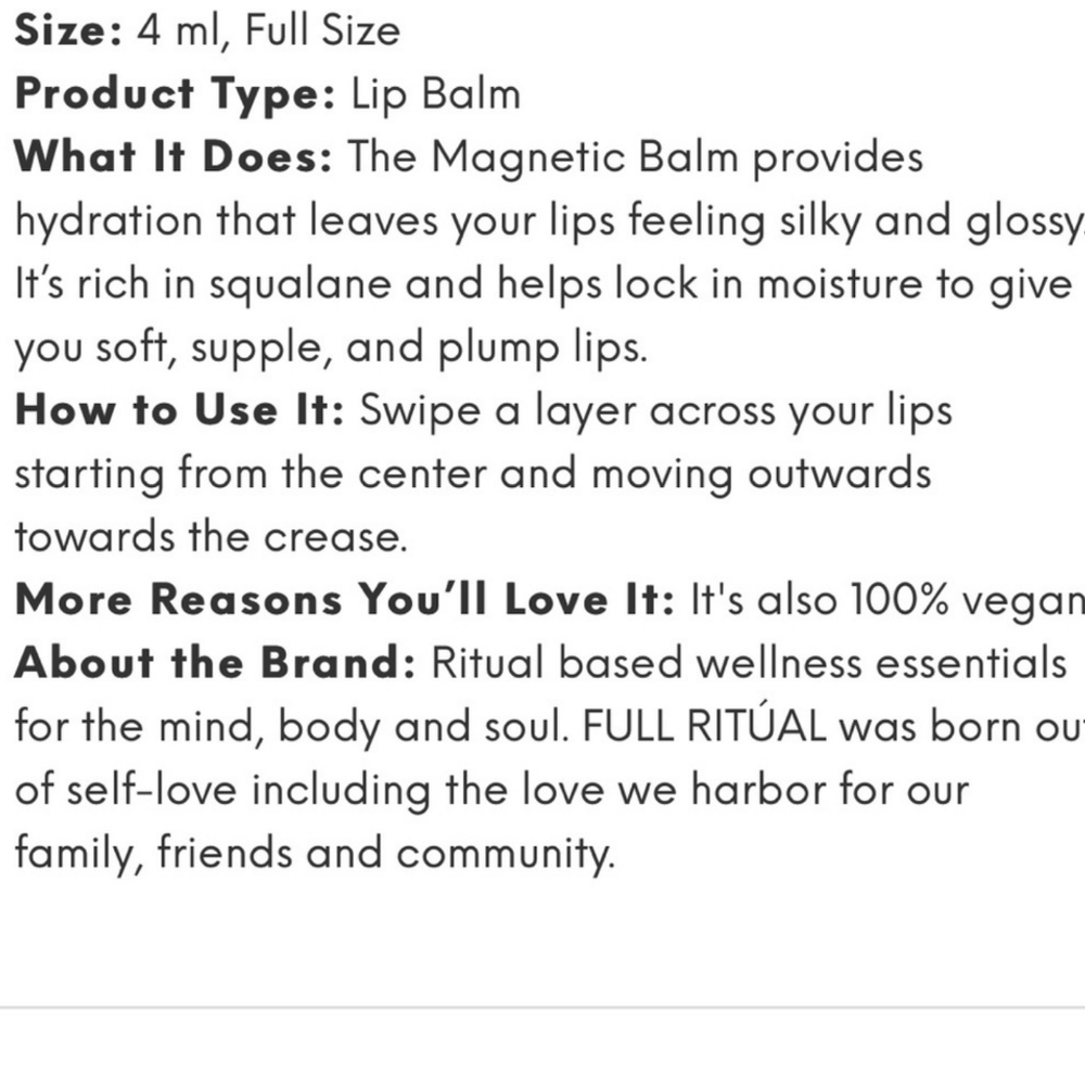 NEW Full Ritual Magnetic Balm - Picture 2 of 7